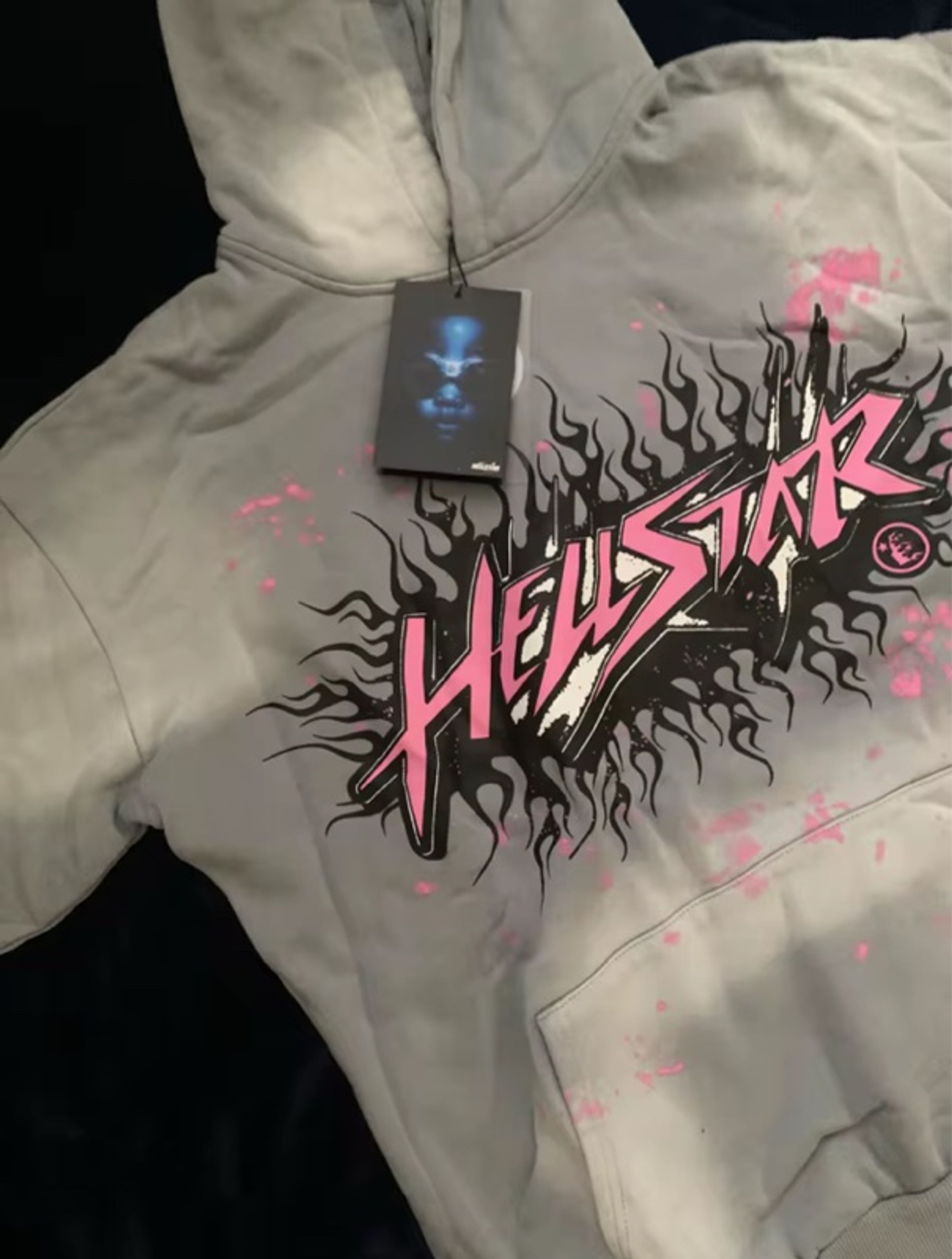 Hellstar Future Flames Hoodie Grey