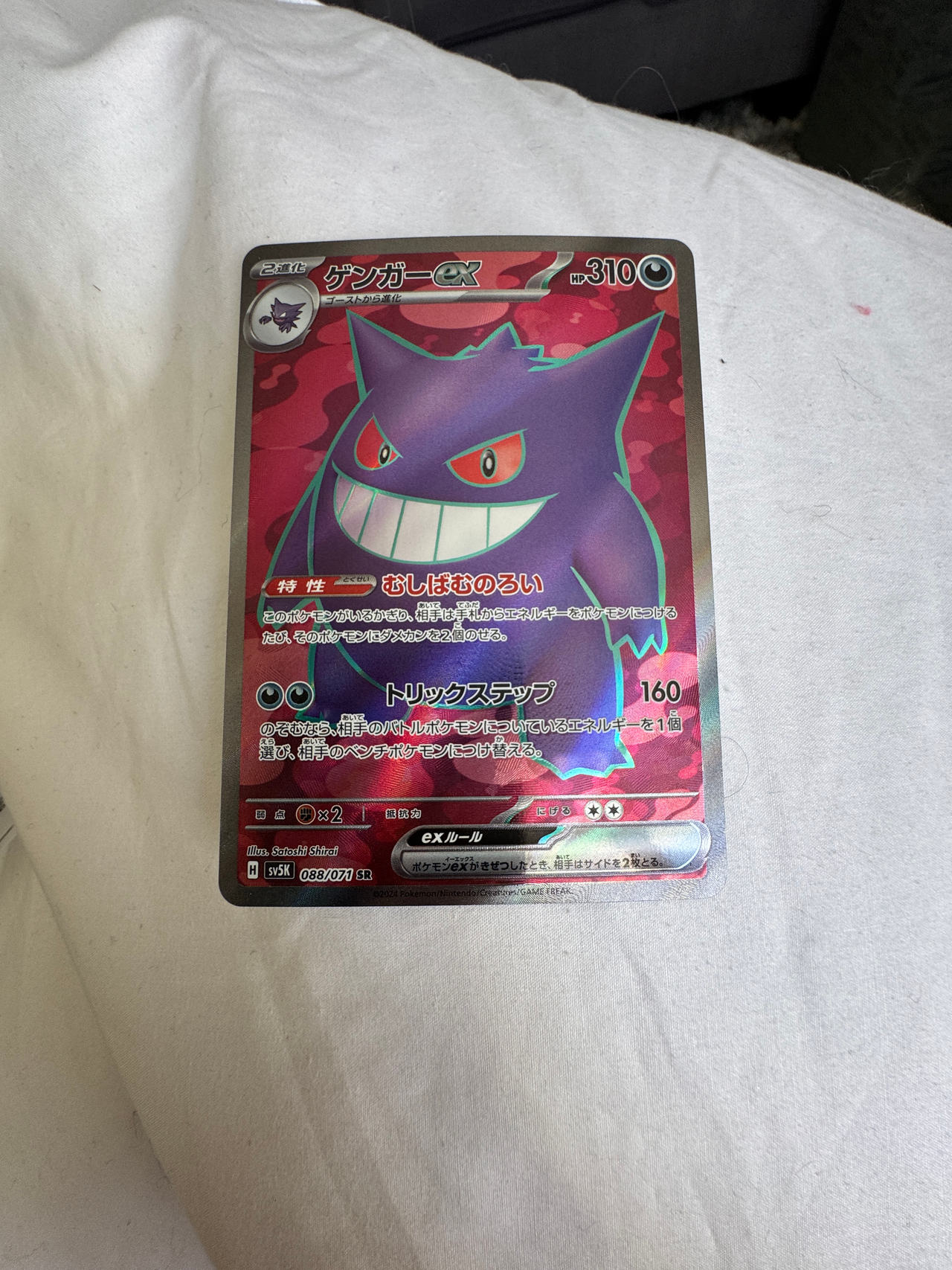 Gengar ex 088/071 SR Japanese Wild Force Pokemon Card