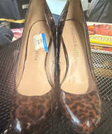Franco Sarto Leopard Print Patent Pumps size 8 - Image 1