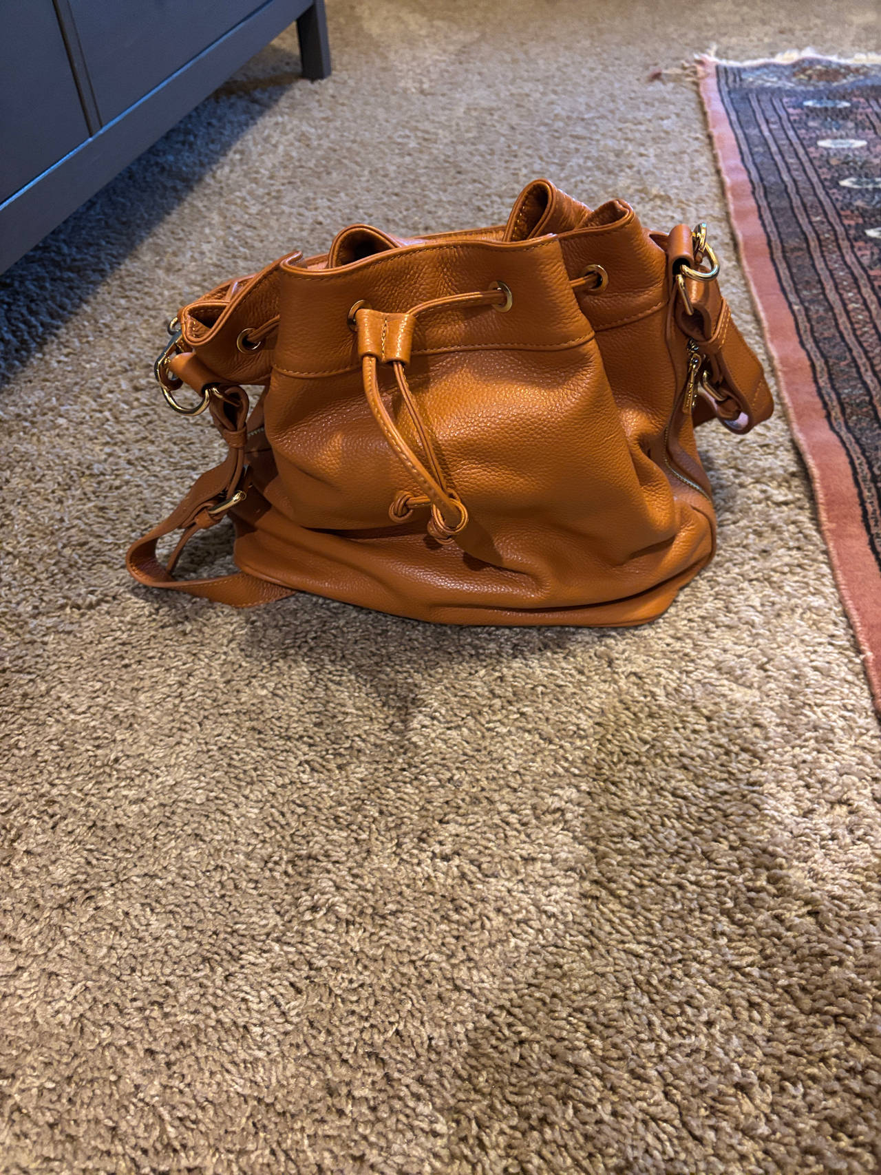 Leather Bucket Bag