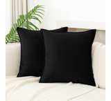 JIAHANNHA Black Velvet Throw Pillow Covers Pack of 2 - Image 1