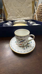 Aynsley Pembroke Floral Demitasse cups and saucers (set of 6 with box)  - Image 4