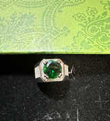 Garden Green Crystal Ring in Sterling Silver - Image 2