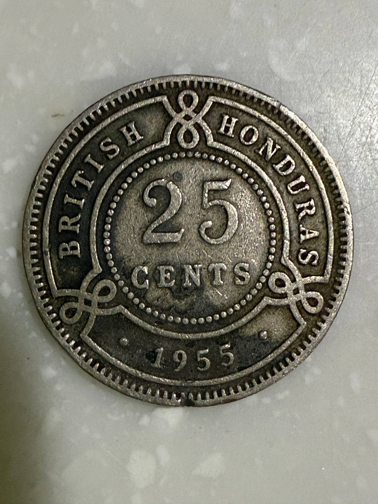 1955 British Honduras 25 Cents Coin E20