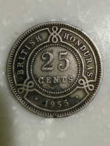 1955 British Honduras 25 Cents Coin E20 - Image 1