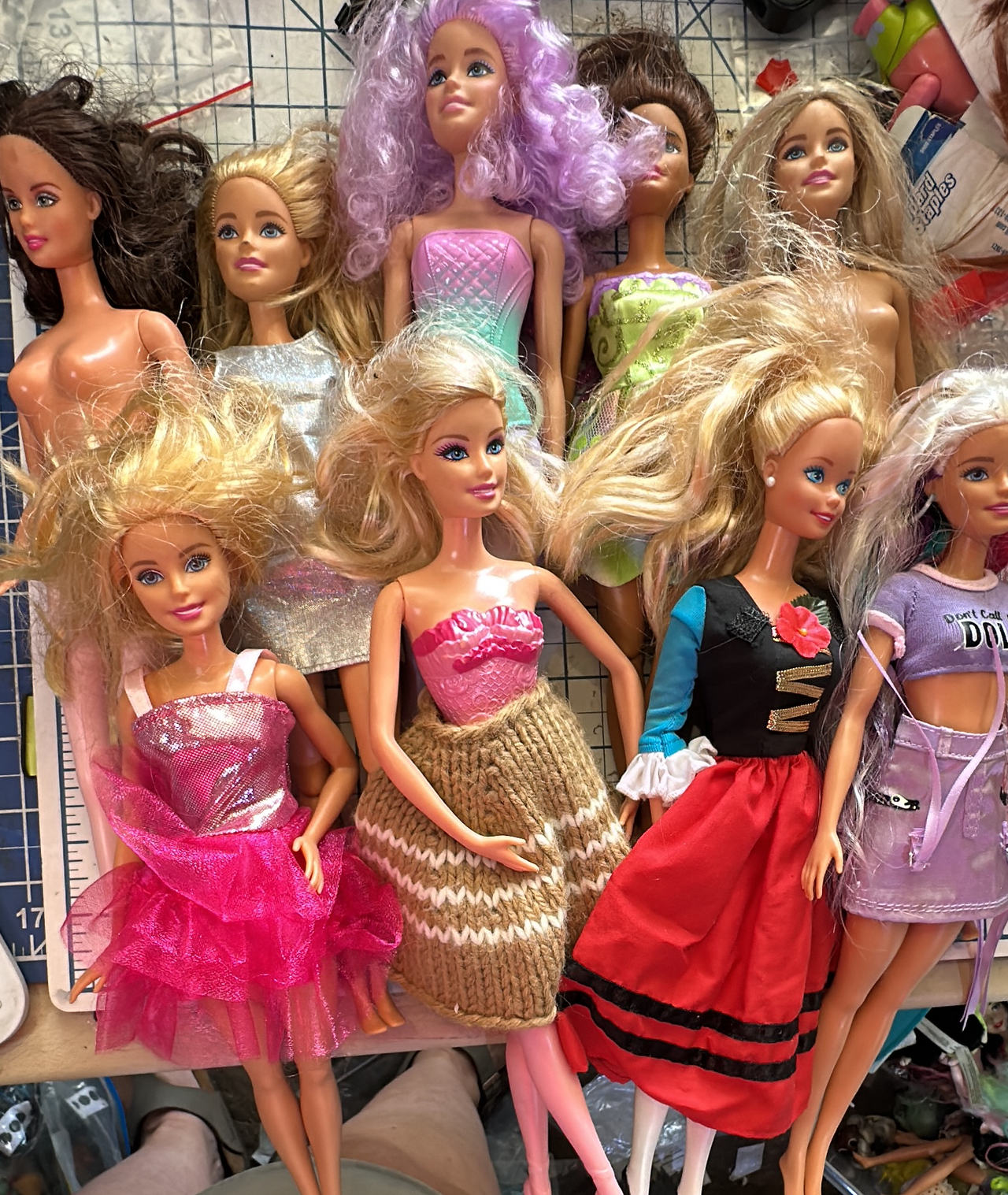Assorted Barbie Doll Lot of 9