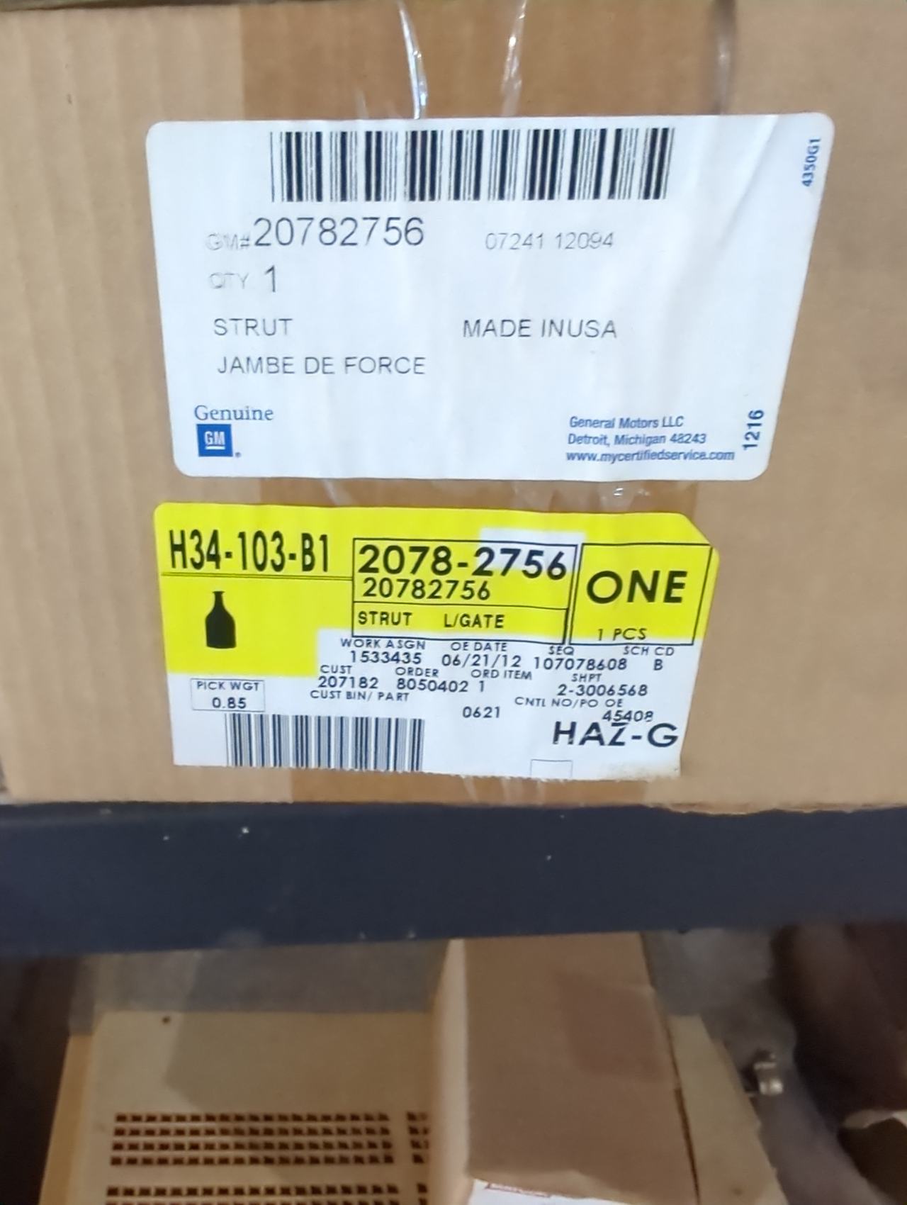 GM Genuine Liftgate Strut 20782756