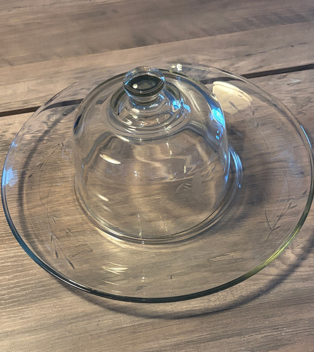 Princess House Heritage Cheese Dome and Plate Set