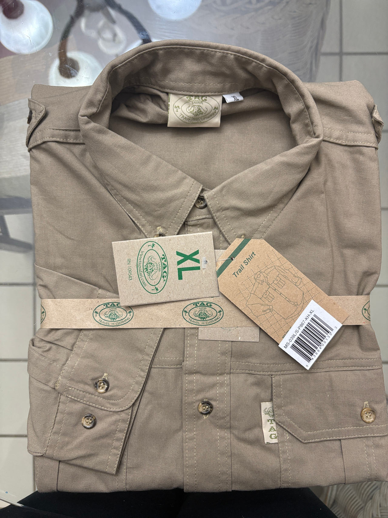 TAG Safari Shirt XL Classic Khaki