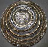 Hammered Glass Gold Rim Decorative Bowl - Image 3