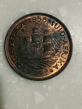 1955 South Africa 1/2 Penny Coin E18 - Image 1