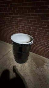 Vestil 55 Gallon Open Head Steel Drum - Black - Image 3