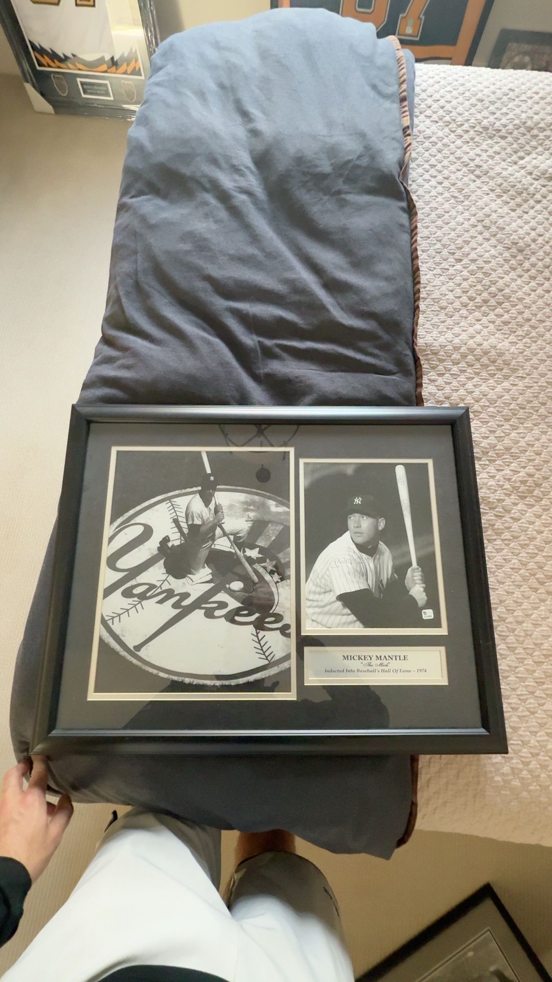 Mickey Mantle Autographed Framed Photo