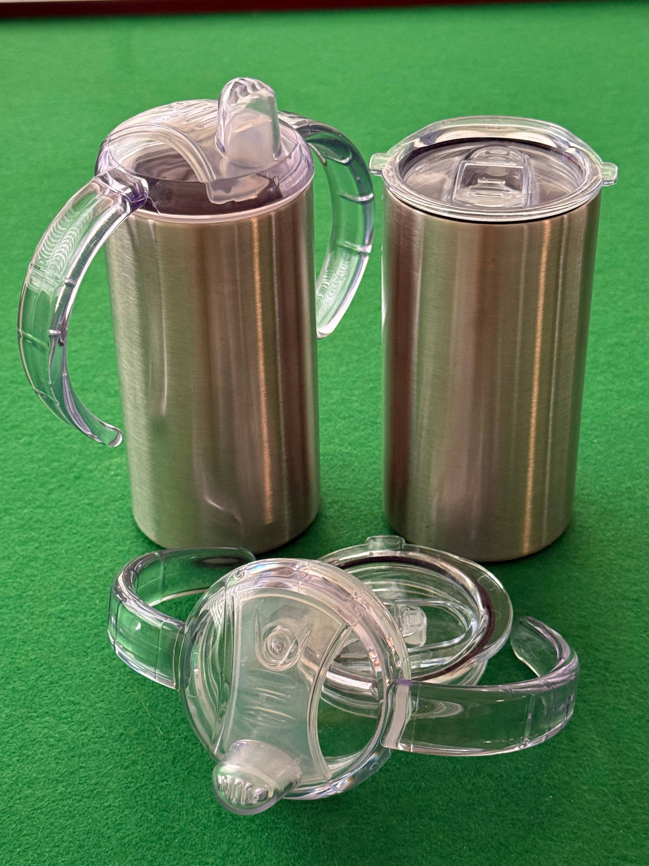 12oz Stainless Steel Kids Sippy Cup Tumbler with Interchangeable Lids