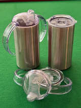 12oz Stainless Steel Kids Sippy Cup Tumbler with Interchangeable Lids - Image 1