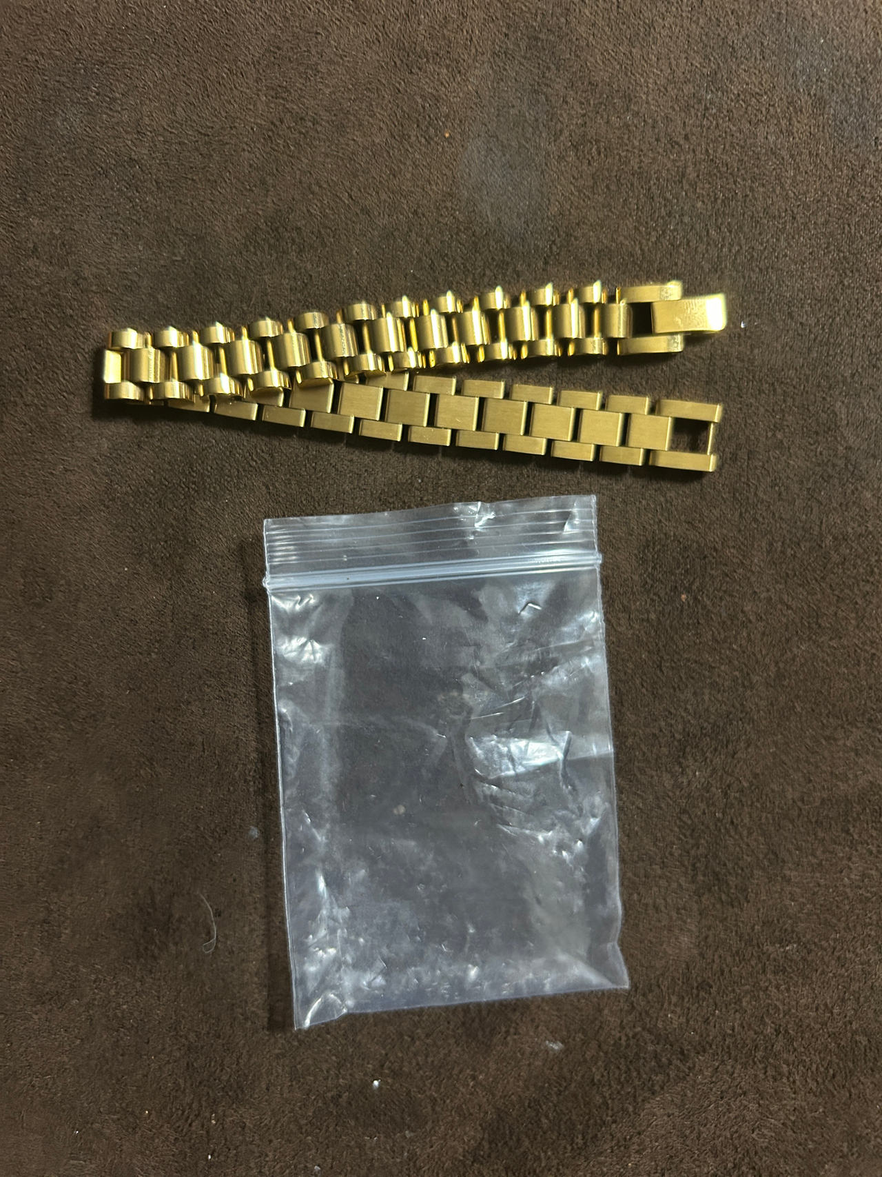 Gold Tone Replacement Watch Links and Clasp