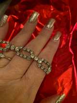 Vintage rhinestone silver bracelet - Image 3