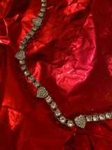 Silver Crystal Halo Heart Necklace - Image 2