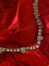 Silver Crystal Halo Heart Necklace - Image 4