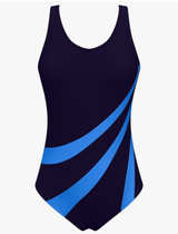 3-Pack 2XL Women's One Piece Swimsuit Color Block Bathing Suit Crew Neck - Image 2