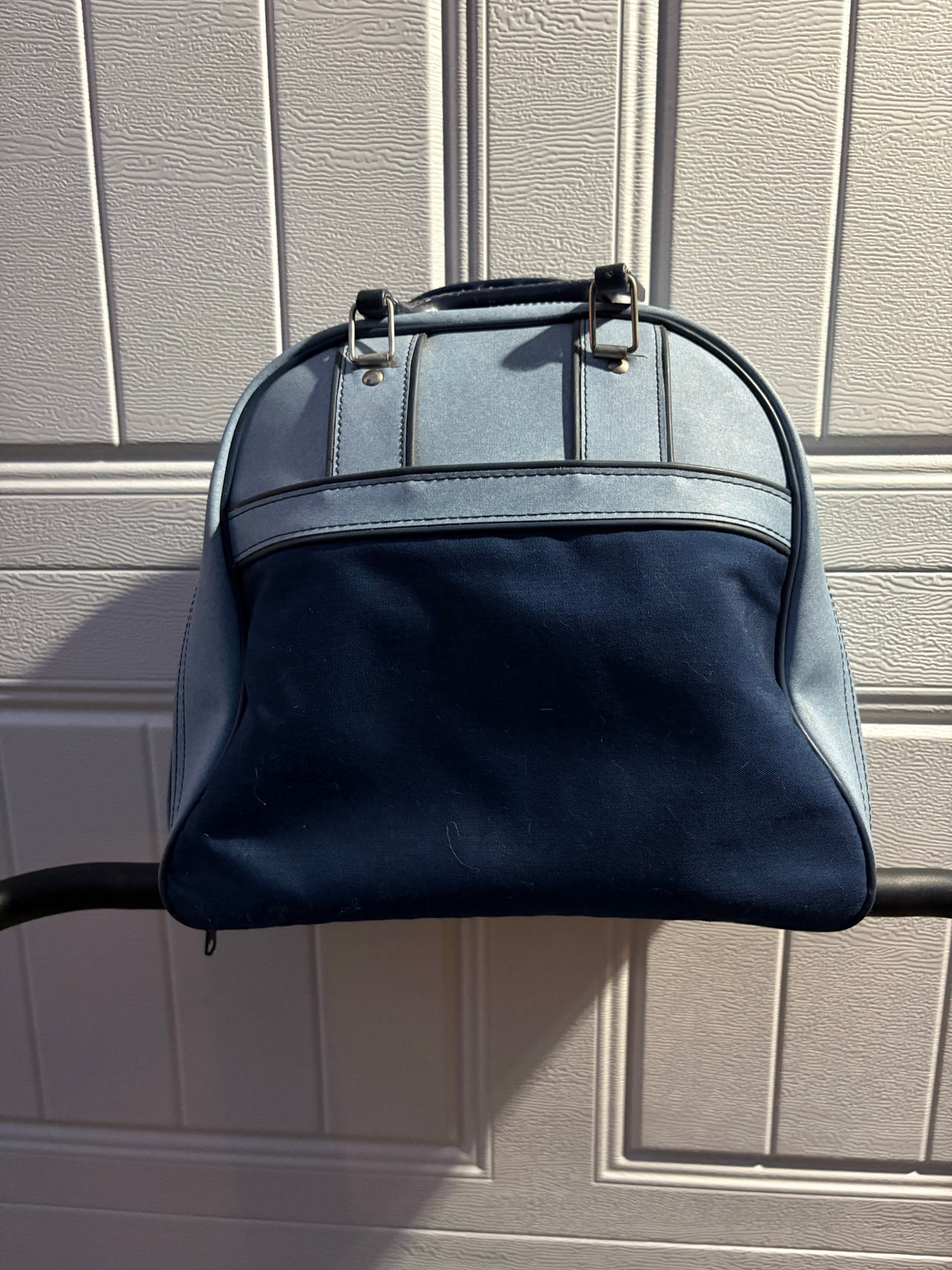 vintage two-tone bowling bag