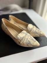 Cole Haan Mabel Skimmer Loafers Chalk Python - Image 1