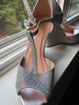 Silver Glitter Wedge Heels - Image 2
