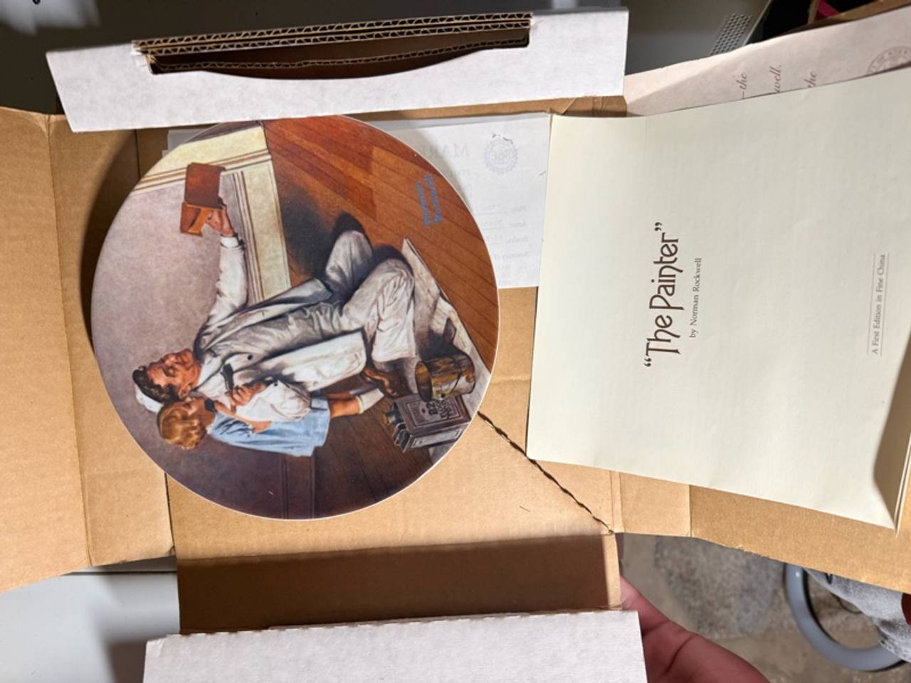 Knowles Norman Rockwell Collector Plate "The Painter"
