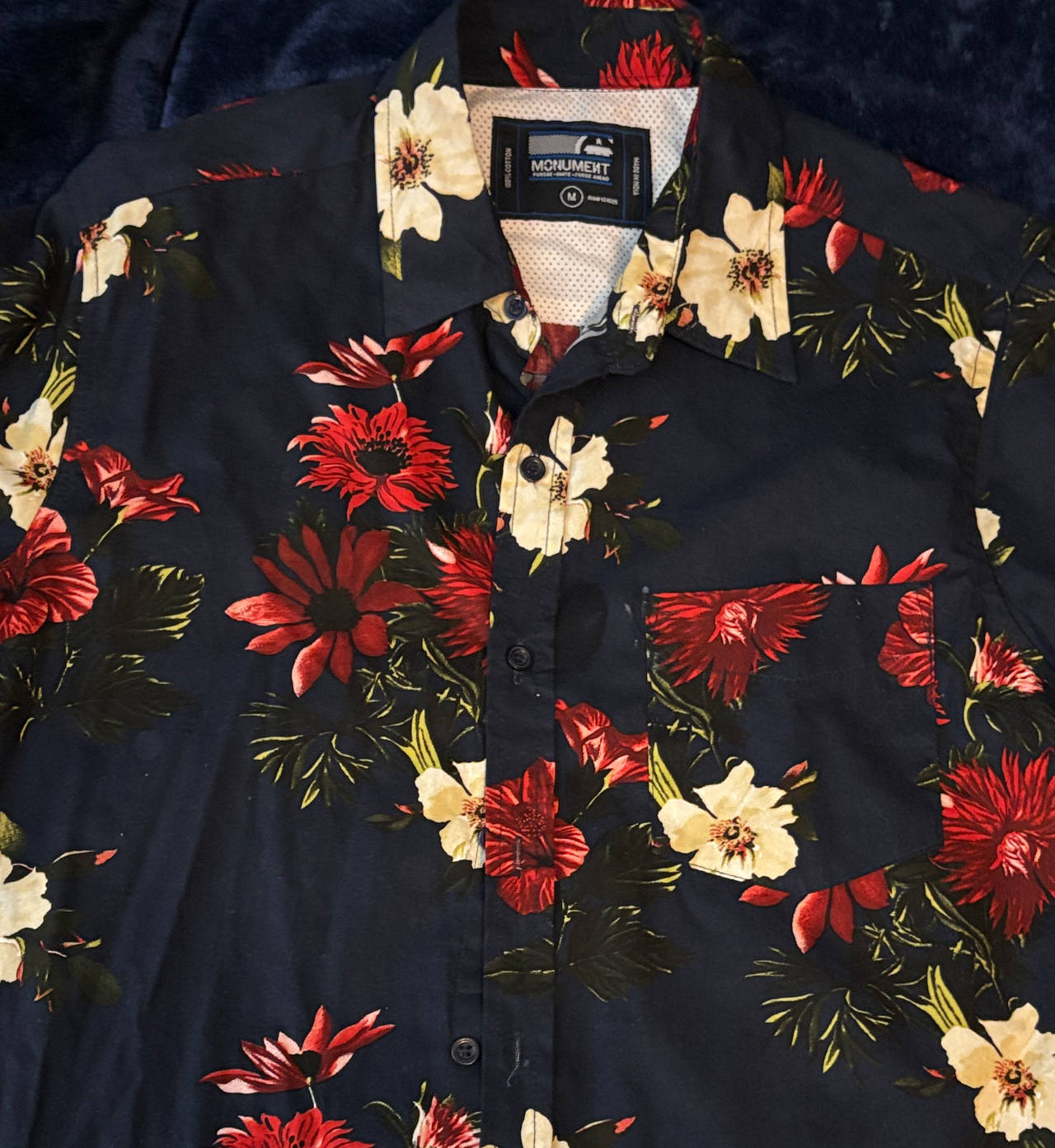 Monument Men's Floral Button Down Shirt