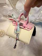 Miniature/micro Leather handmade Birkin inspired Handbag – tiny Purse  - Image 2