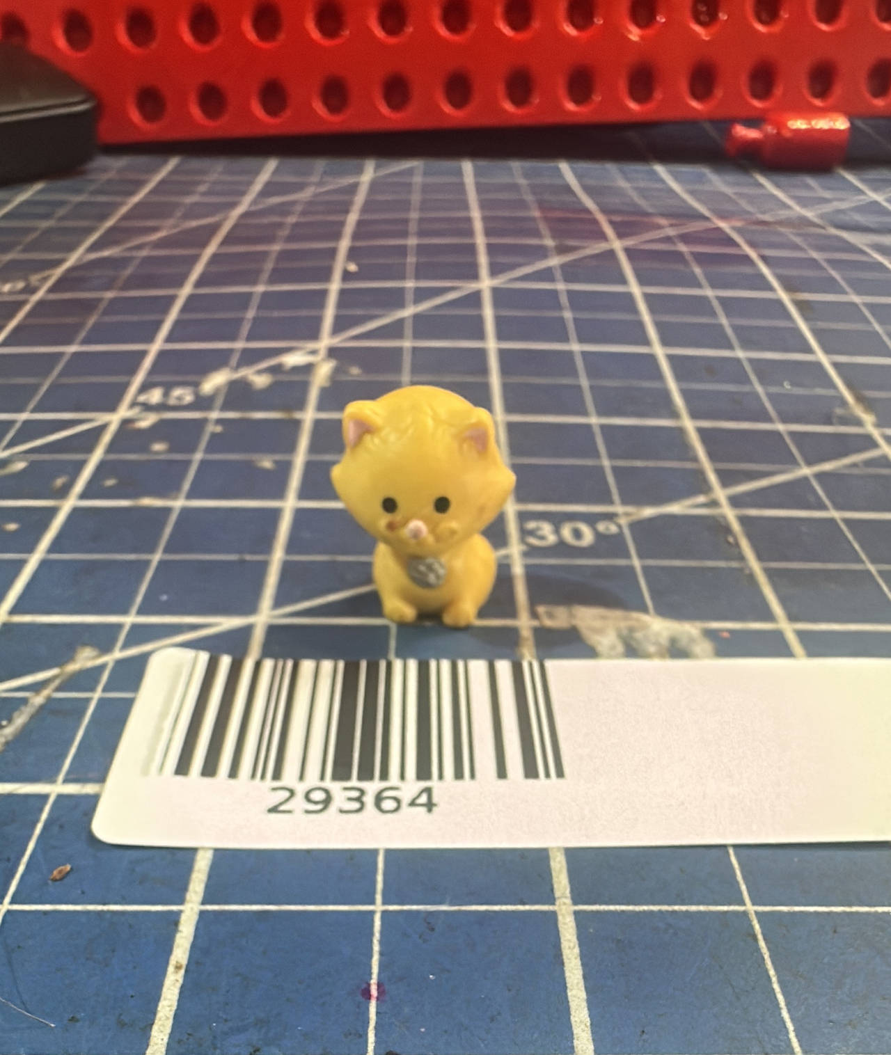 Littlest Pet Shop G1 Yellow KITTEN cat kitty animal figure vtg 1990s  29364