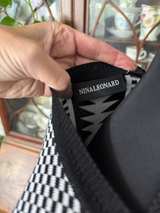 Nina Leonard Geometric Knit Sweater Dress Black/White - Image 2