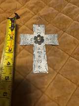 Milagro Wooden Cross with Red and Green Stones - Image 2