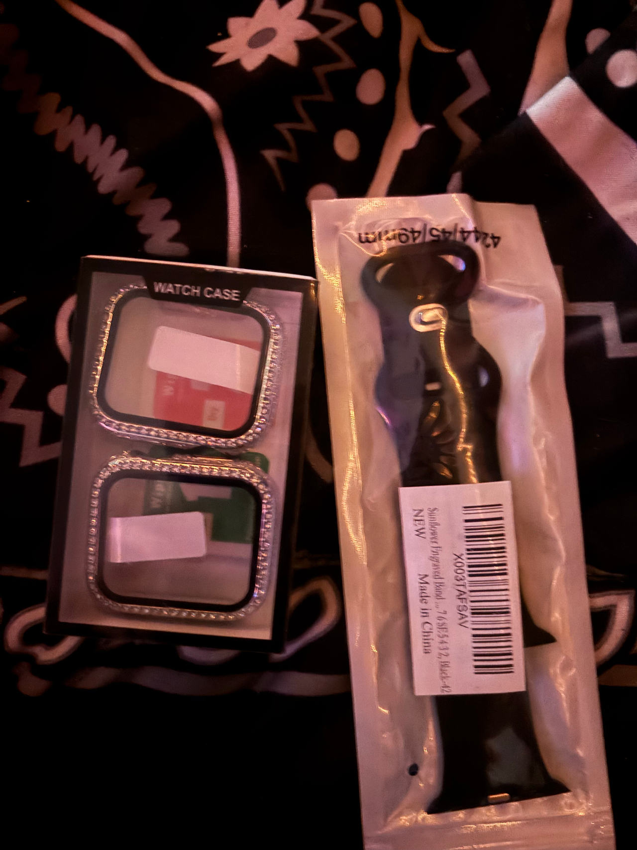 Apple Watch Bling Case and Silicone Band Accessory Set