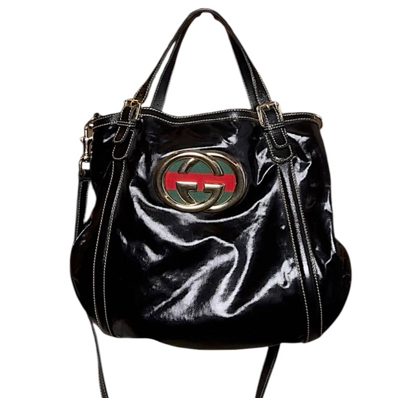 Gucci Britt Web Tote Black