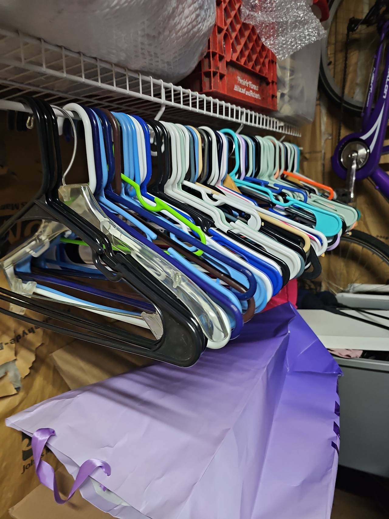 100 + Assorted Plastic Clothes Hangers