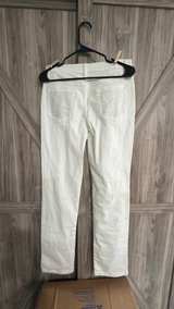 Boston Proper Rhinestone Embellished White Jeans size 8 - Image 3