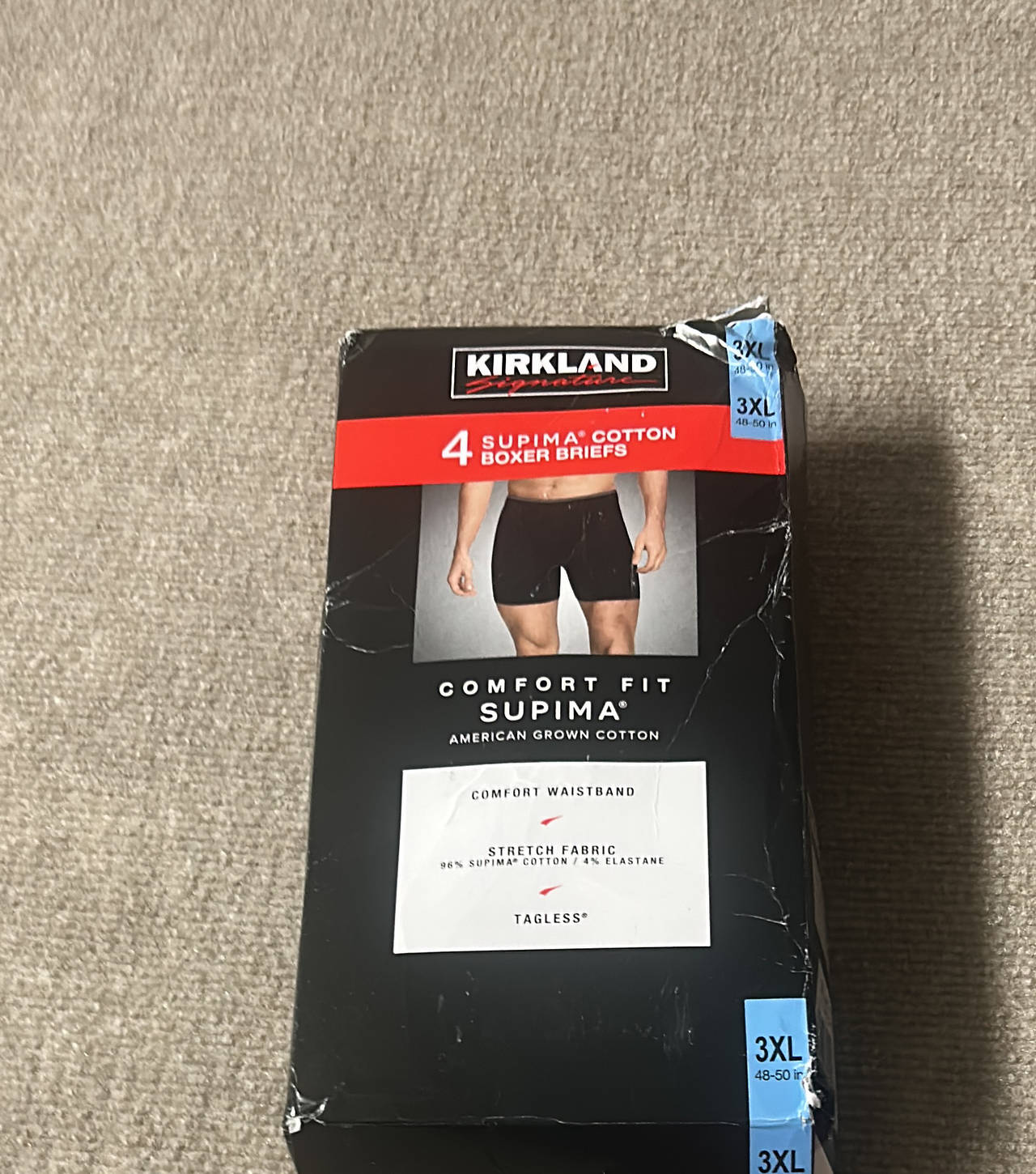 Kirkland Signature Men's 4-Pack Supima Cotton Boxer Briefs