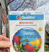 Qualatex 18" Dragon Fire Happy Birthday Microfoil Balloon - Image 1
