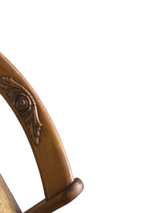 Vintage Carved Wood Vanity Stool - Image 3