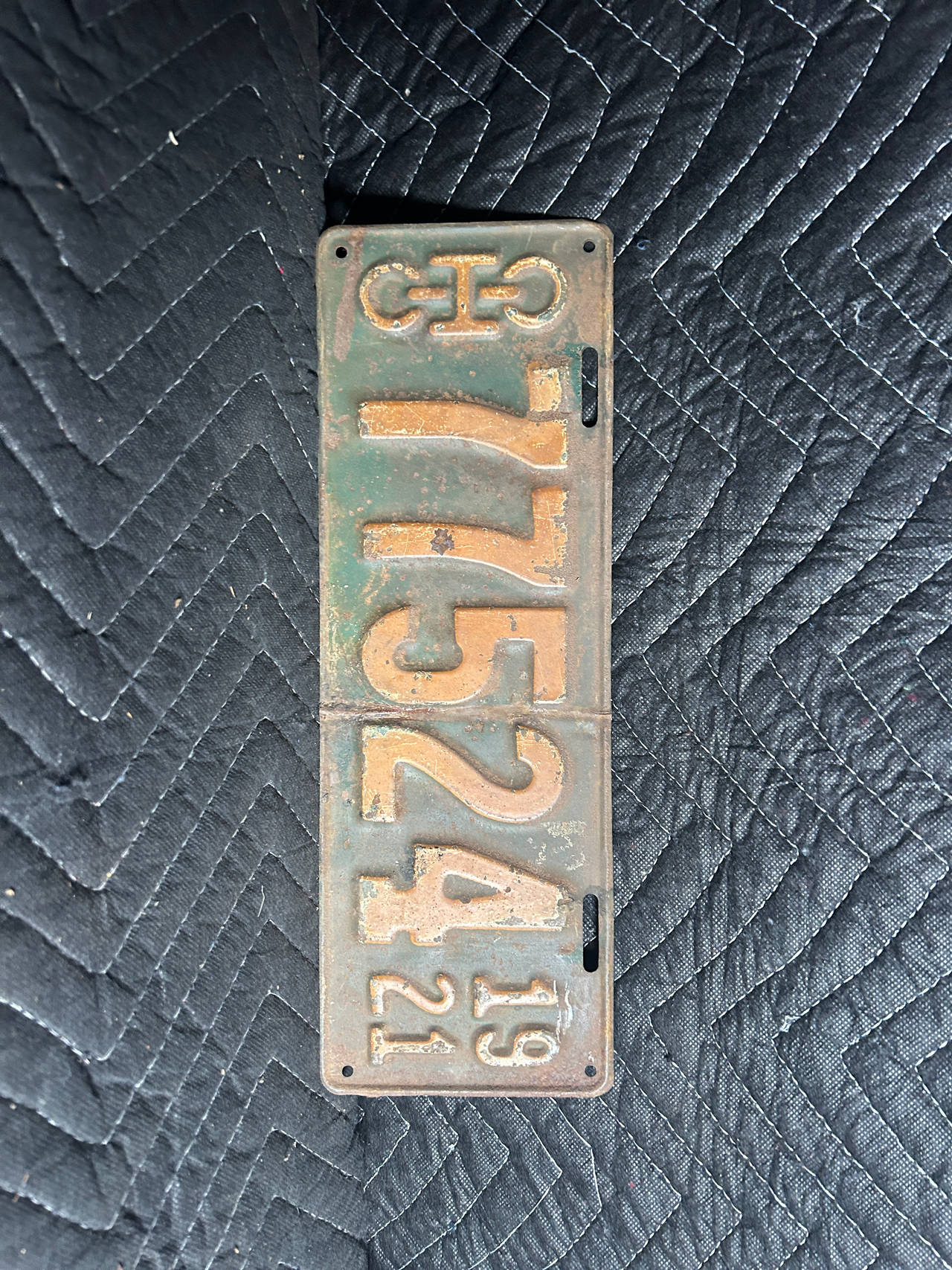 1921 Ohio License Plate