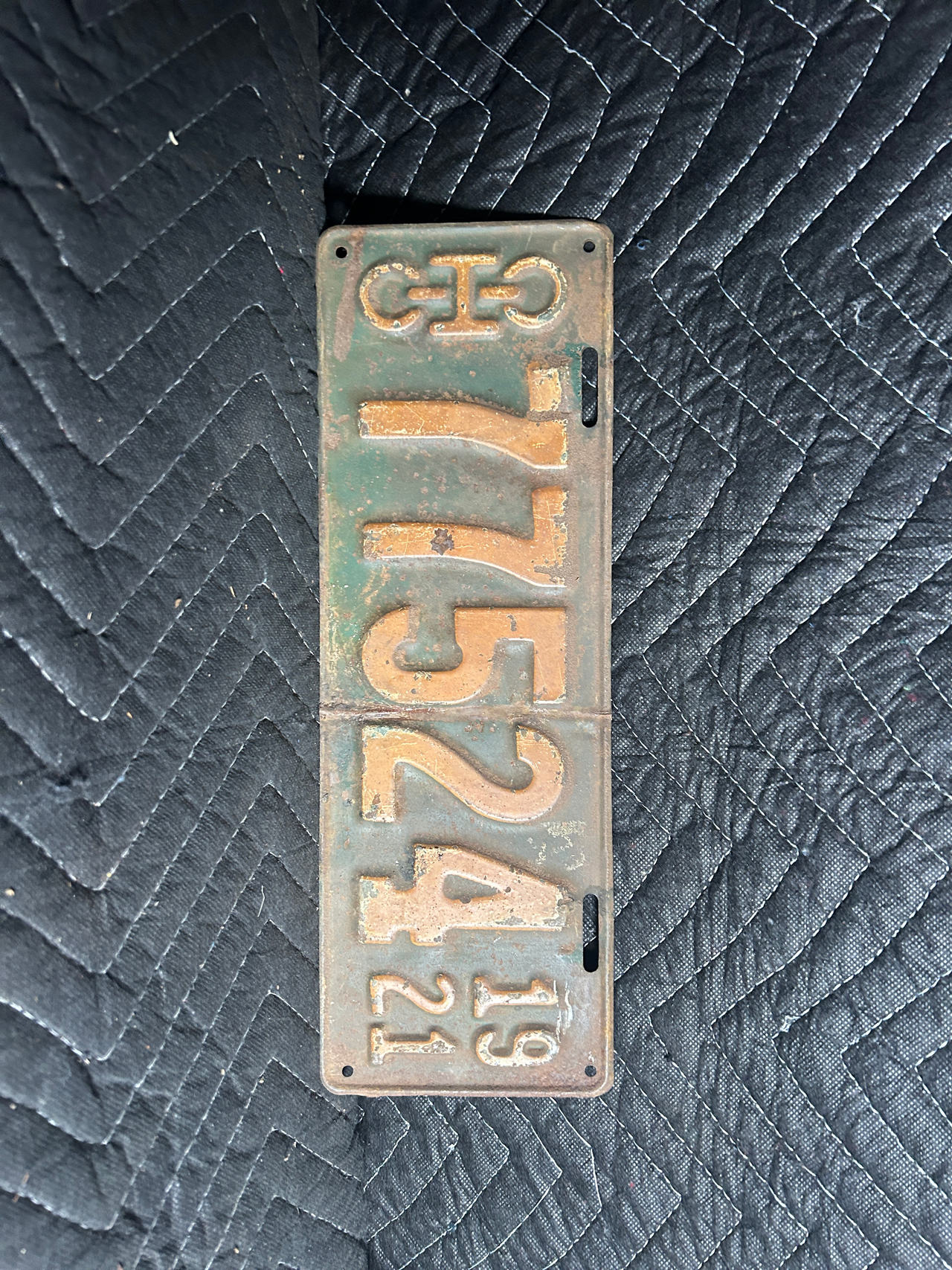 1921 Ohio License Plate