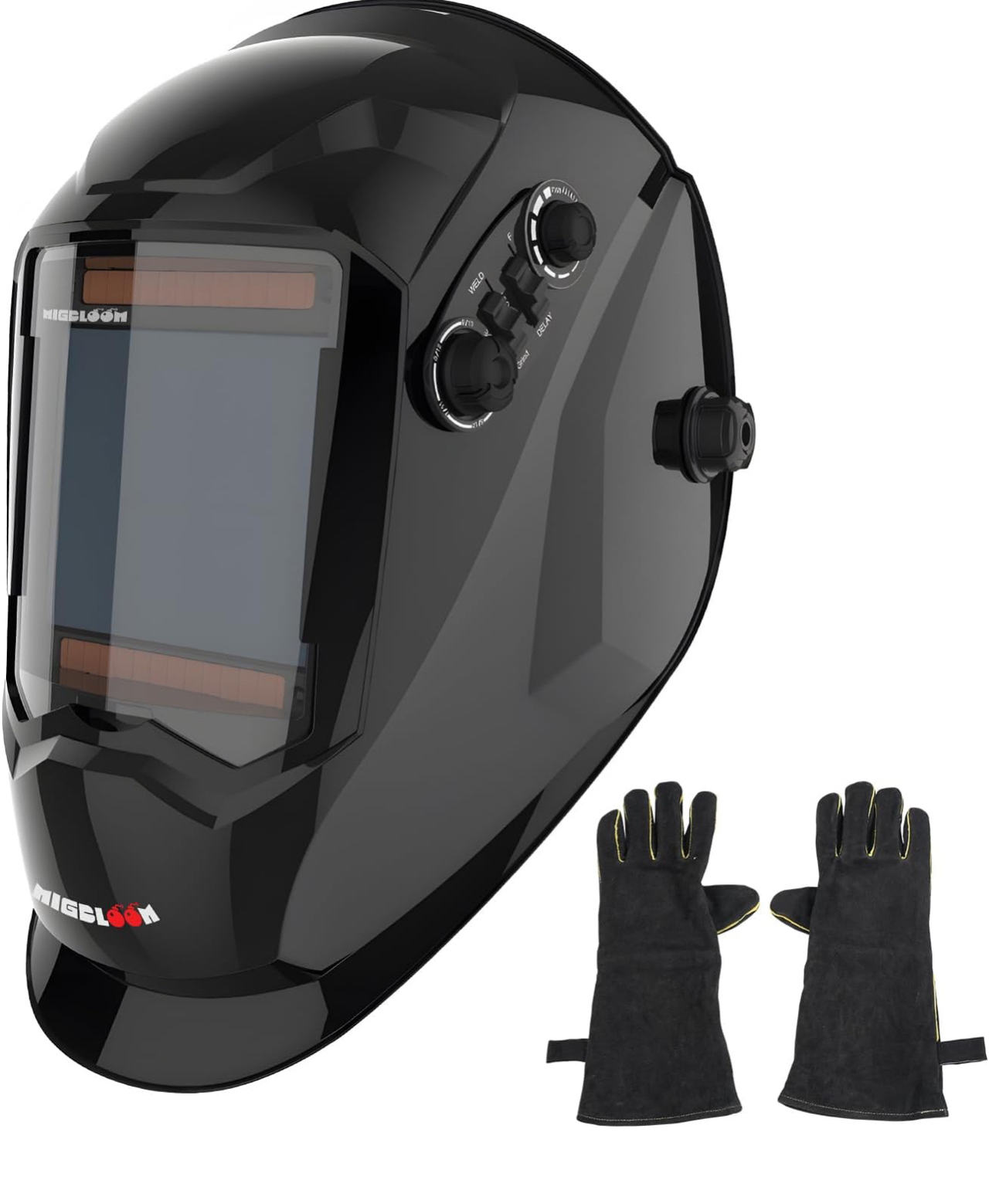 Welding Helmet and Gloves Set
