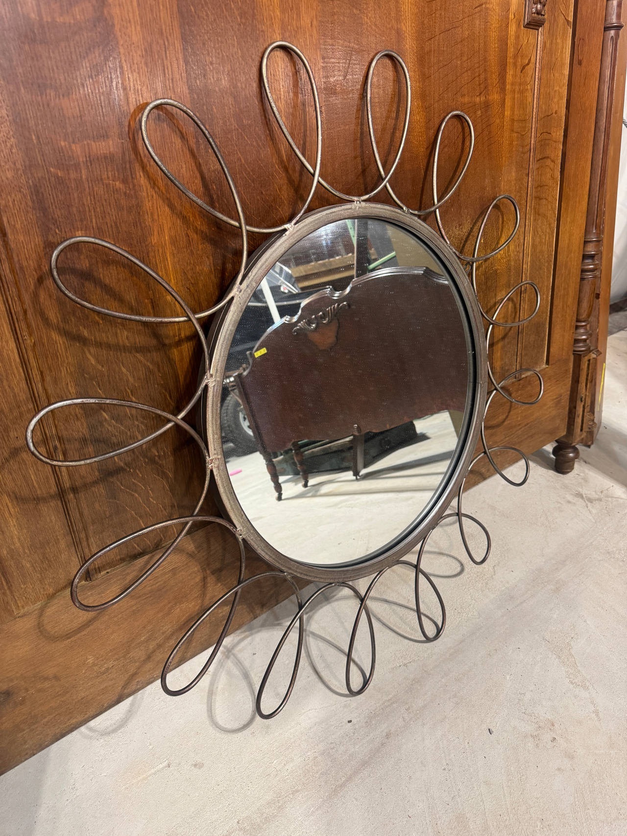 37" Sunburst Wire Loop Wall Mirror