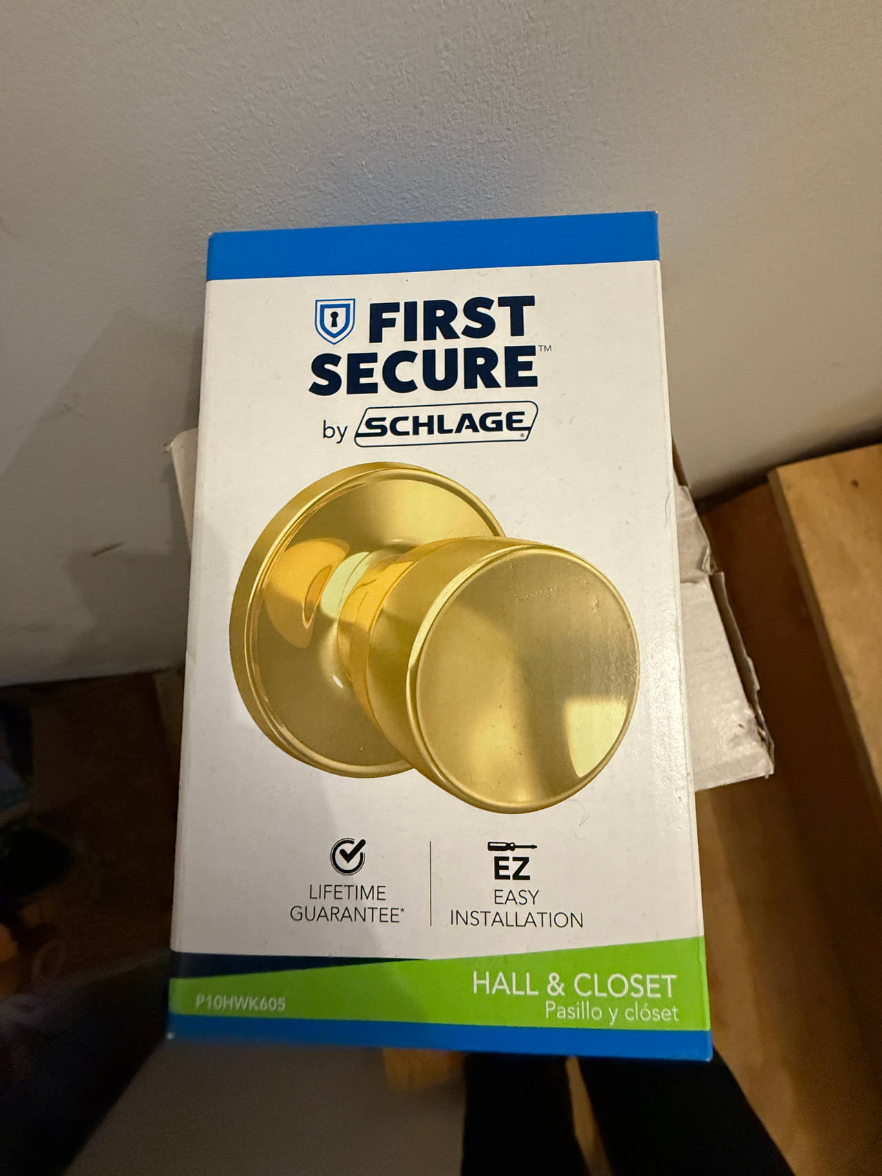 First Secure by Schlage Hall & Closet Door Knob
