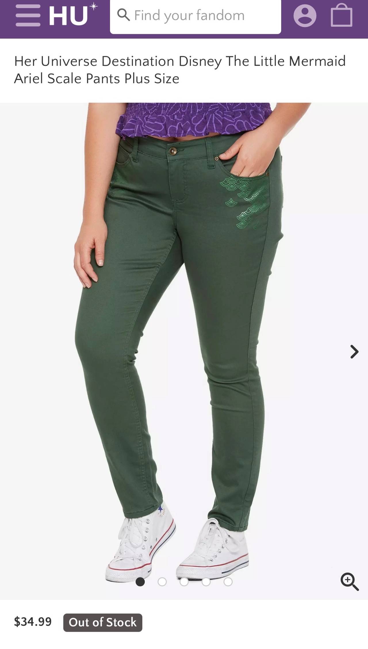 Her Universe Destination Disney The Little Mermaid Ariel Scale Pants Plus Size