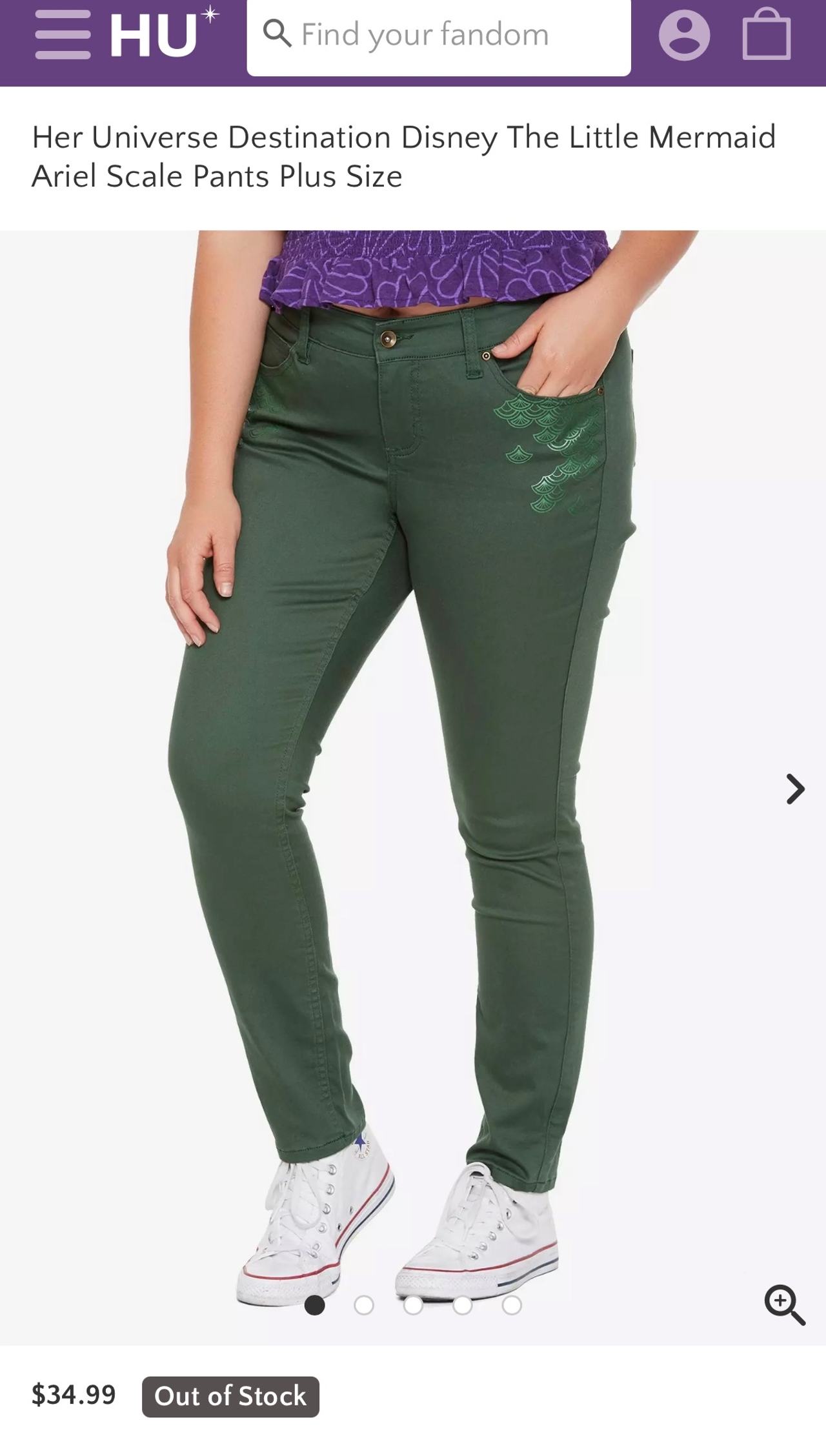 Her Universe Destination Disney The Little Mermaid Ariel Scale Pants Plus Size