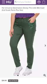 Her Universe Destination Disney The Little Mermaid Ariel Scale Pants Plus Size - Image 1