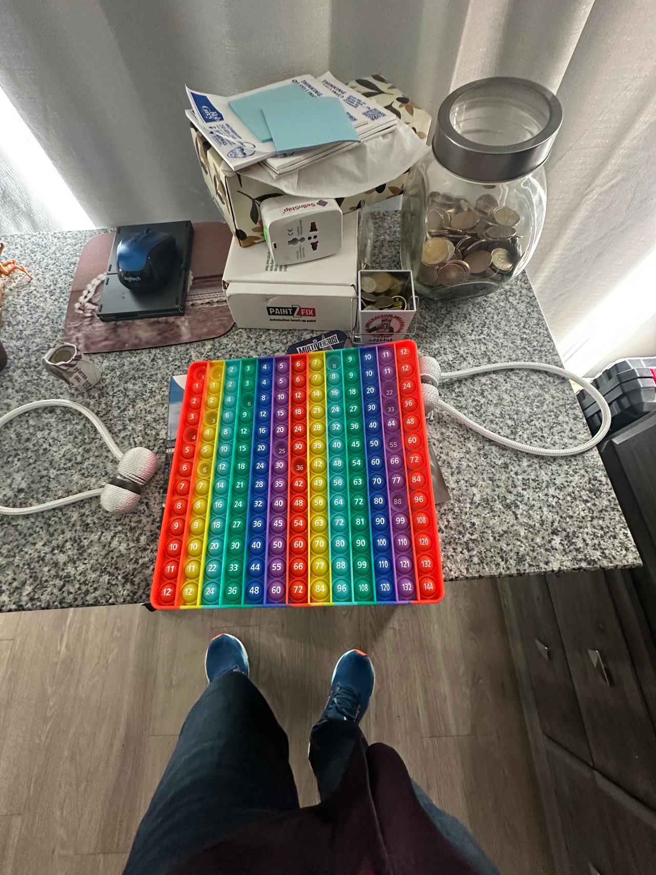 Rainbow Multiplication Table Pop It Fidget Toy