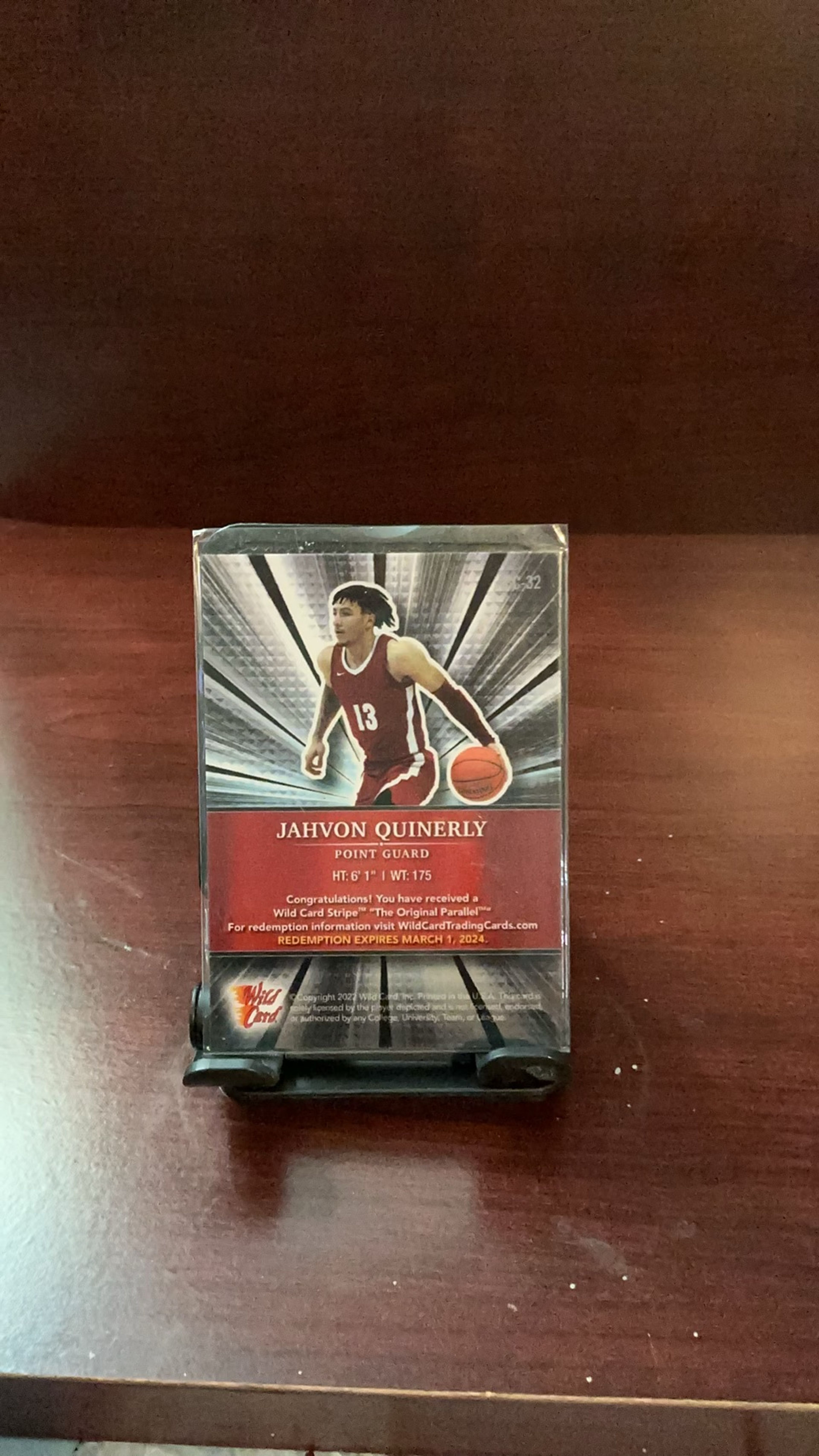 Jahvon Quinerly 2021 Wild Card Alumination Basketball Card Green Parallel /10 - Image 2